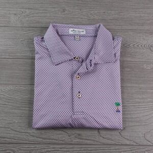 Peter Millar Summer Comfort Polo Shirt Men's Medium Palmetto Golf Club AOP